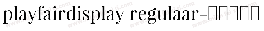 playfairdisplay regulaar字体转换